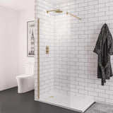 Aquarius LevAqua 2000 Brushed Brass 8mm Walkin Panel