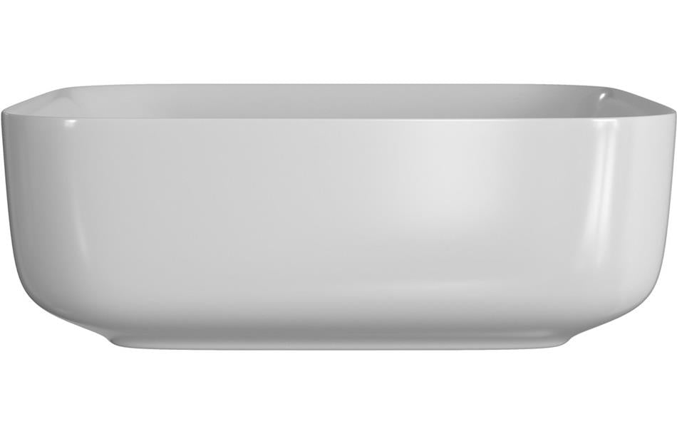 Aquarius V-Series 3 Square 0TH Vessel Wash Bowl 400mm Matt White AQVS0060