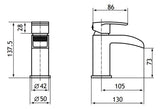 Aquarius Niagara Waterfall Basin Mono Tap inc Waste Black AQ791015