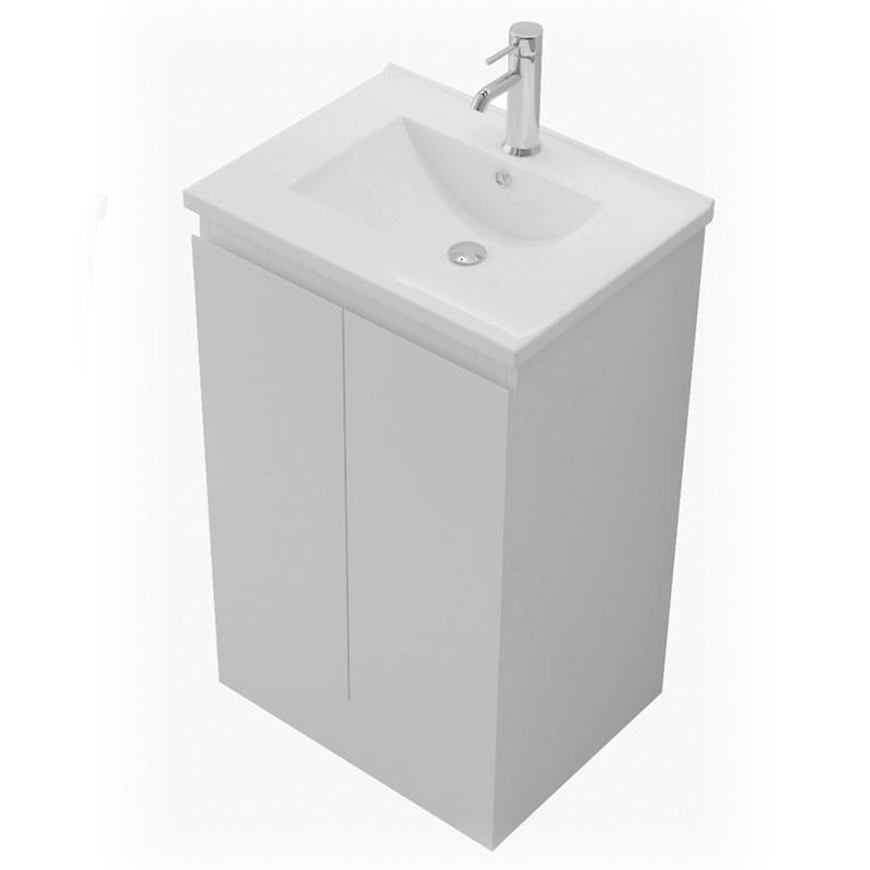 Aquarius Halite Waterproof White Vanity Unit and 1TH Basin