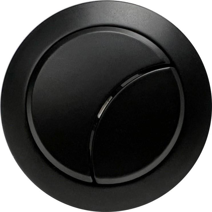 Aquarius Scott Round Dual Flush Button - Matt Black - AQSCO0206