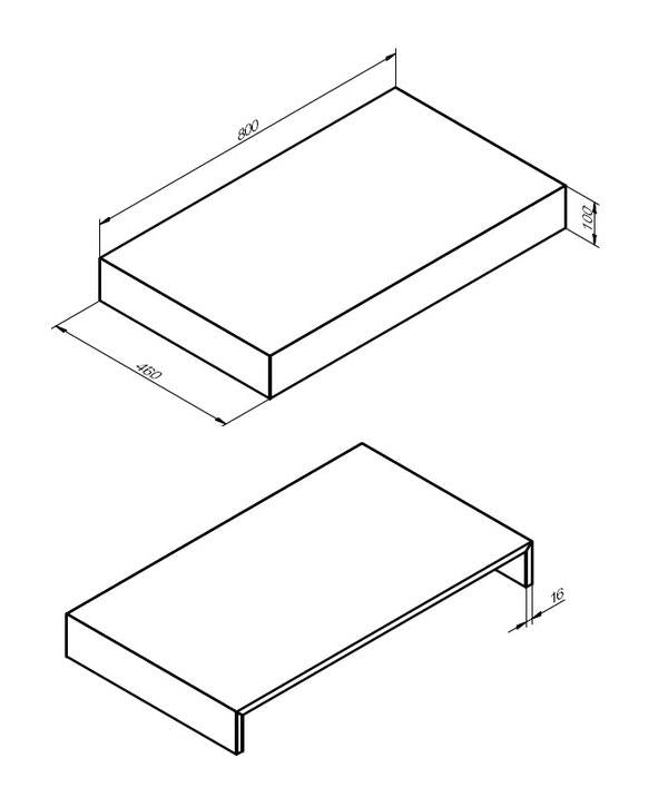 Aquarius Marblesque Console Shelf White Marble Effect