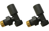 Aquarius Angled Anthracite Radiator Valves AQGR0222