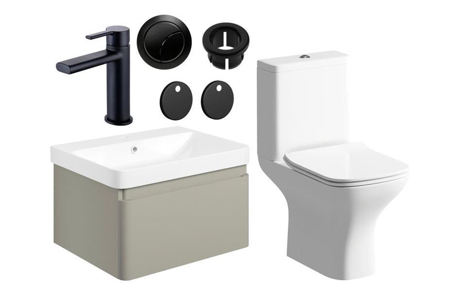 Aquarius Sophie 605mm Vanity Unit and WC Set with Finishes