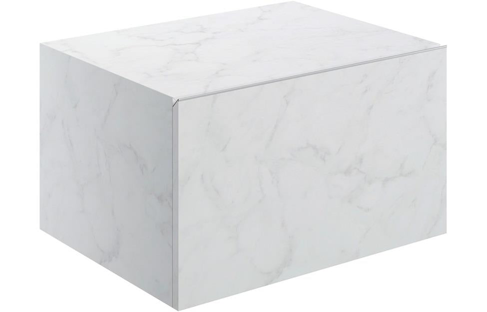 Aquarius Marblesque One Drawer Storage Unit White Marble Effect