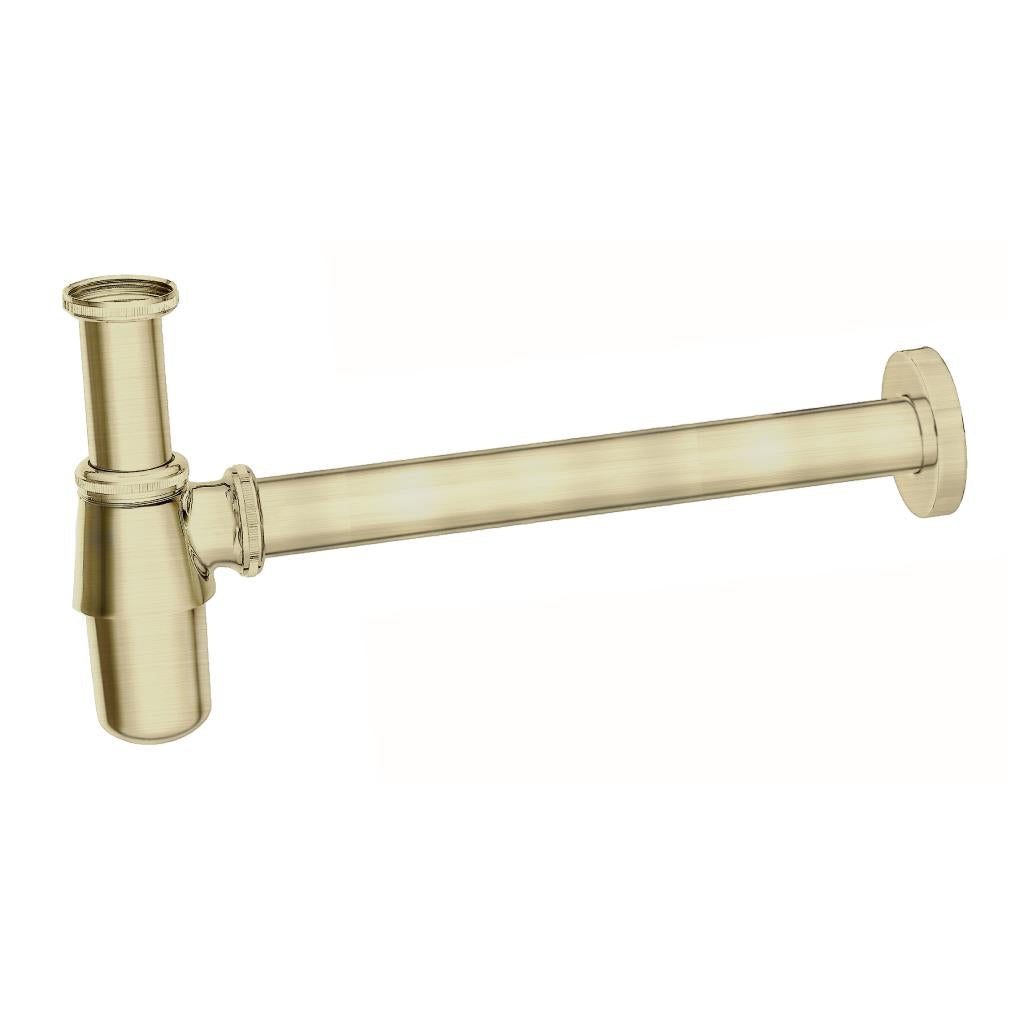 Aquarius Modern Round Bottle Trap Brushed Brass AQ791056