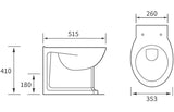 Aquarius Willow Short Projection Back To Wall WC Toilet With Soft Close Seat AQWW0218