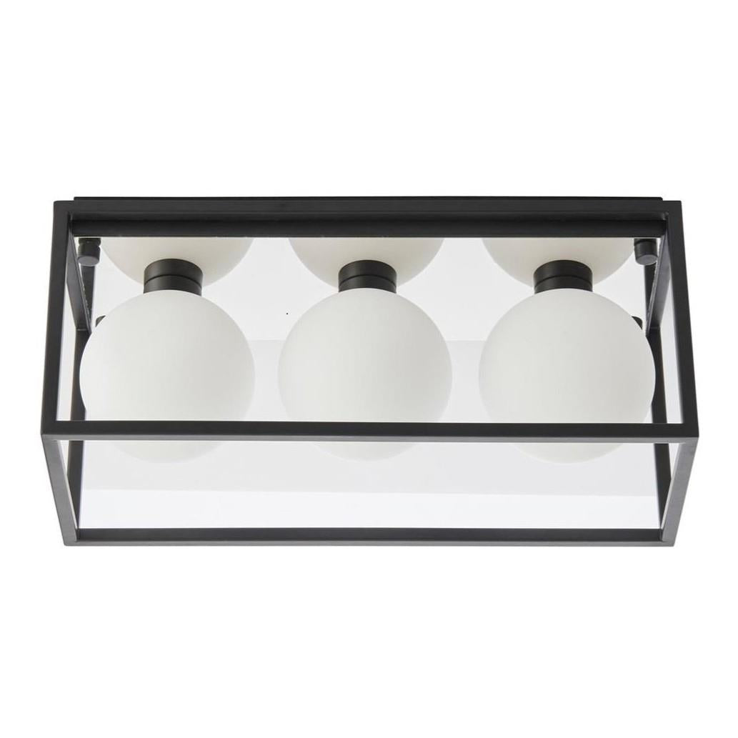 Aquarius Lumen Box Ceiling Light in Matt Black