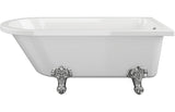 Aquarius Timeless Luxury Freestanding Corner 2TH Bath With Chrome Ravenclaw Feet 1500mm