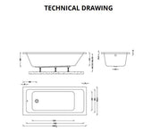 Aquarius Aaron Single Ended Standard Bath