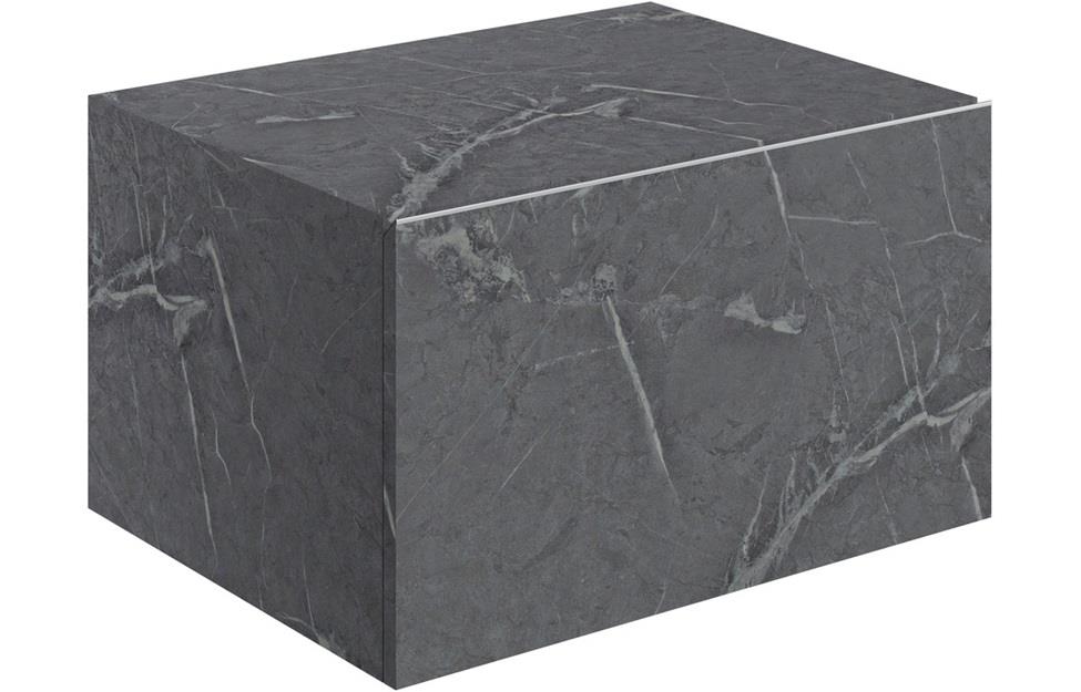 Aquarius Marblesque One Drawer Storage Unit and Console Shelf Grey Marble Effect