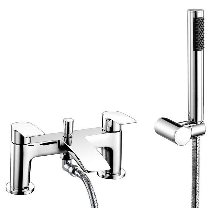 Aquarius Arc Bath Shower Mixer Tap with Shower Kit