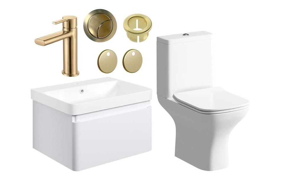 Aquarius Sophie 605mm Vanity Unit and WC Set with Finishes