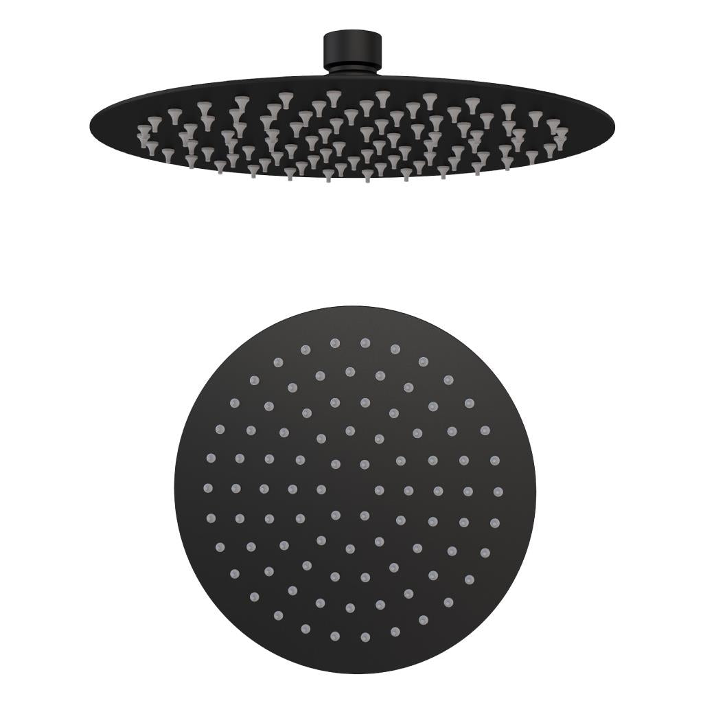 Aquarius Modern Round Over Head 8" Shower Head Matt Black AQ601015