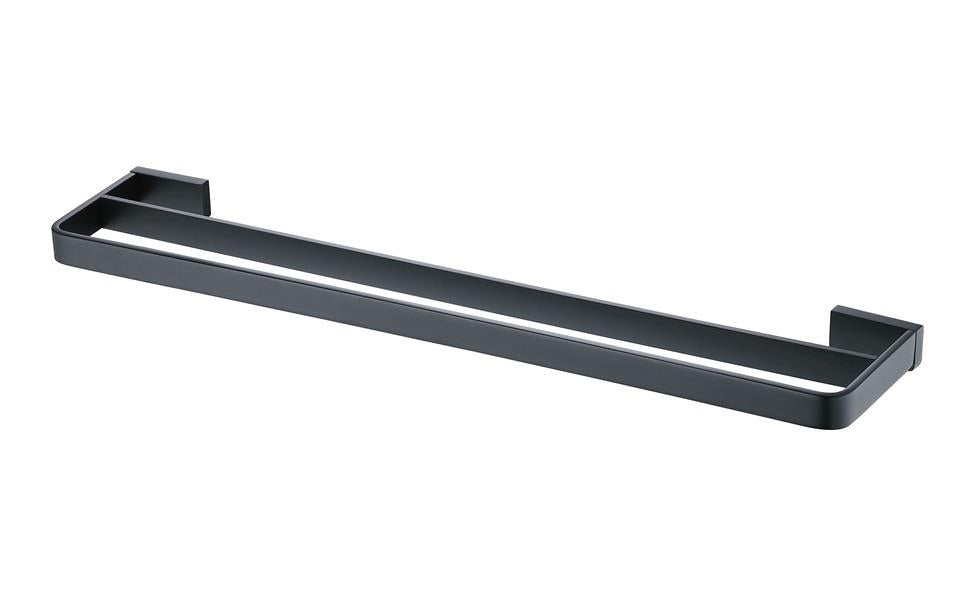 Aquarius FT Double Towel Bar 600mm Matt Black AQFT40MB