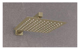 Aquarius Modern Square Over Head 200mm Shower Head & Arm Brushed Brass AQ60104241