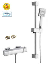 Aquarius RainLux Easy-Fit Square Bar Shower Valve and Kit Chrome AQRL18BARCH