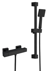 Aquarius RainLux Easy-Fit Square Bar Shower Valve and Kit Matt Black AQRL18BARMB