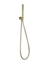 Aquarius RainLux Integrated Outlet Round Handheld Shower Kit Brushed Brass AQRL12BB