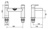 Aquarius Horseshoe Waterfall Bath Filler Tap Brushed Brass AQ791029