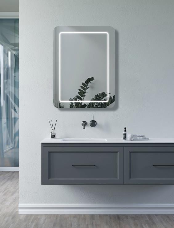 Aquarius Muse 500 x 700mm Rectangle Front-Lit LED Mirror AQMU0078