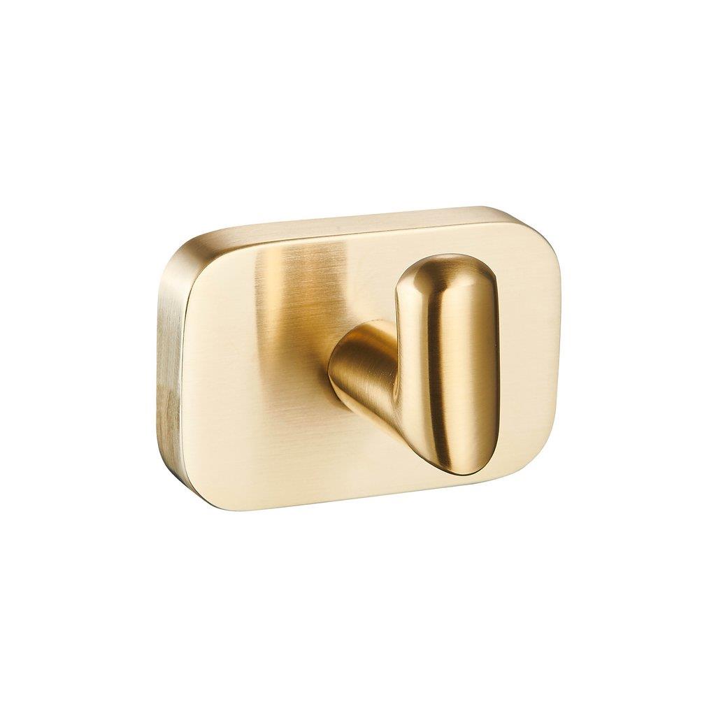 Aquarius Auro Single Robe Hook Brushed Brass AQAU52446