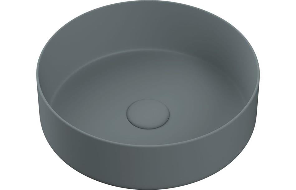 Aquarius V-Series 2 Round 0TH Vessel Wash Bowl 355mm Matt Grey AQVS0062