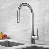 Aquarius TrueCook Series 9 Brushed Nickel Pull Out Single Lever Kitchen Mixer Tap AQTK009BN