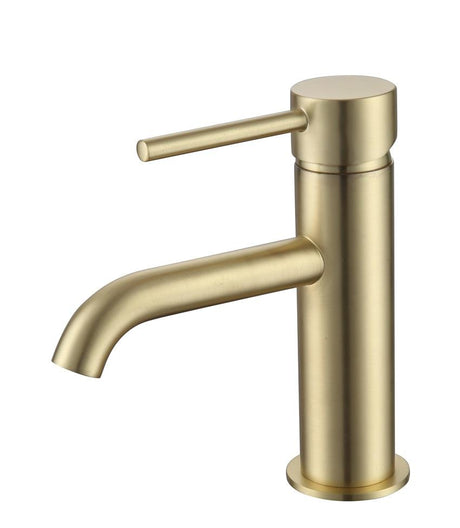 Aquarius RF-Series Cold Start Mono Basin Mixer Tap inc Waste Brushed Brass AQRF05BB