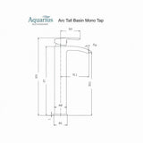 Aquarius Arc Tall Mono Basin Mixer Tap