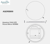 Aquarius Orbit LED Round Mirror