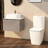 Aquarius JF-Series Rimless Comfort Height Open Back C/C Pan, Cistern and Soft Close Seat