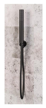 Aquarius Modern Round Wall Mounted Shower Kit with Outlet and Hose Matt Black AQ6010171819