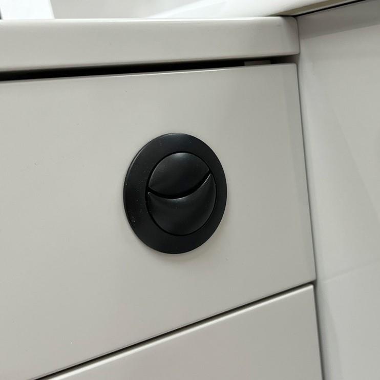 Aquarius Scott Round Dual Flush Button - Matt Black - AQSCO0206