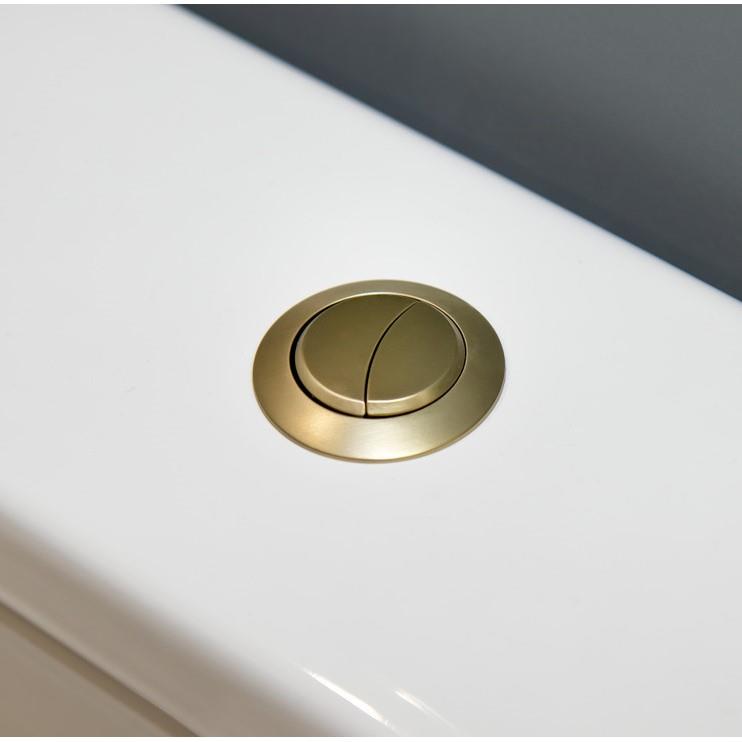 Aquarius Scott Round Dual Flush Button - Brushed Brass - AQSCO0204