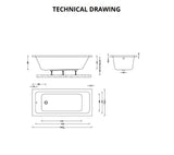 Aquarius Aaron Single Ended Standard Bath