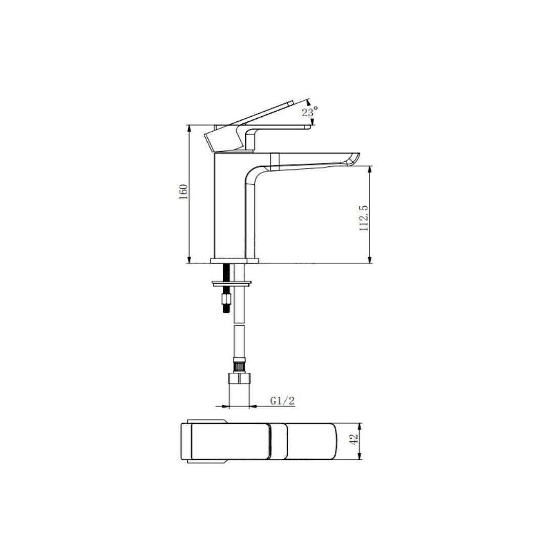 Aquarius Hydro Mono Basin Mixer Tap with Waste