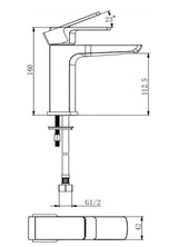 Aquarius Hydro Mono Basin Mixer Tap inc Waste Brushed Brass AQHY05BB