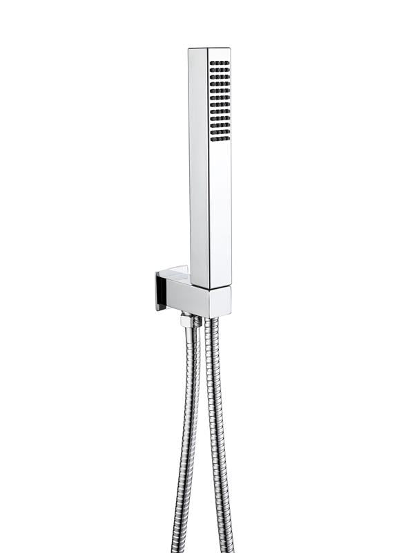 Aquarius RainLux Integrated Outlet Square Handheld Shower Kit Chrome AQRL13CR