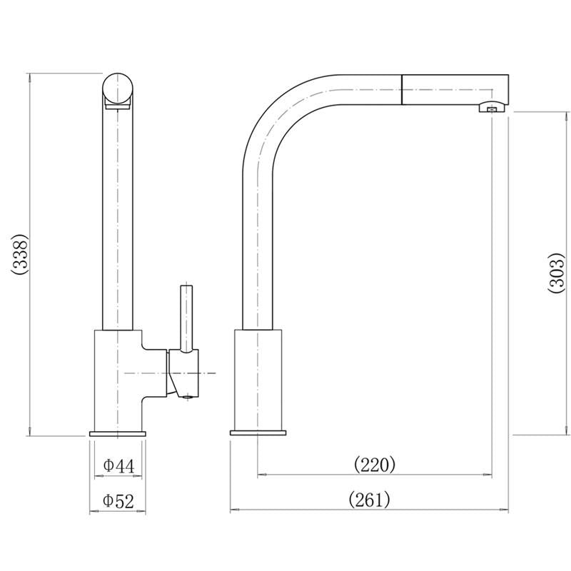 Aquarius TrueCook Series 3 Chrome Single Lever Kitchen Mixer AQTK003