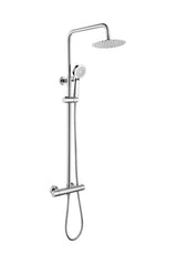 Aquarius RainLux Cool Touch Exposed Adjustable Height Round Shower Chrome AQRL17CR