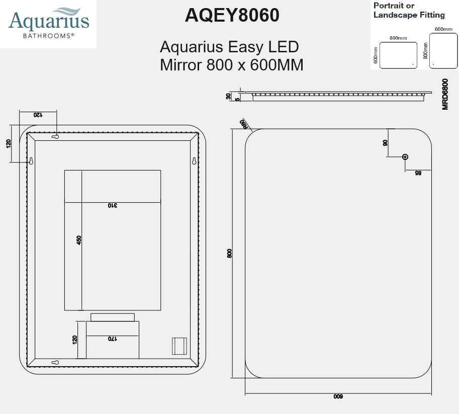 Aquarius Easy LED Mirror