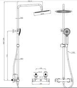 Aquarius Modern Round Thermostatic Shower Chrome AQ601001