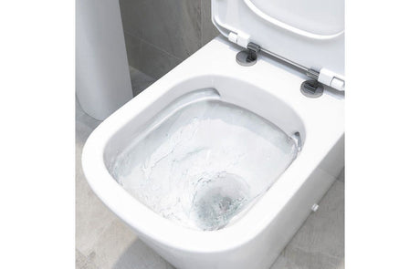 Aquarius Laura Rimless Wall Hung WC with seat lifted