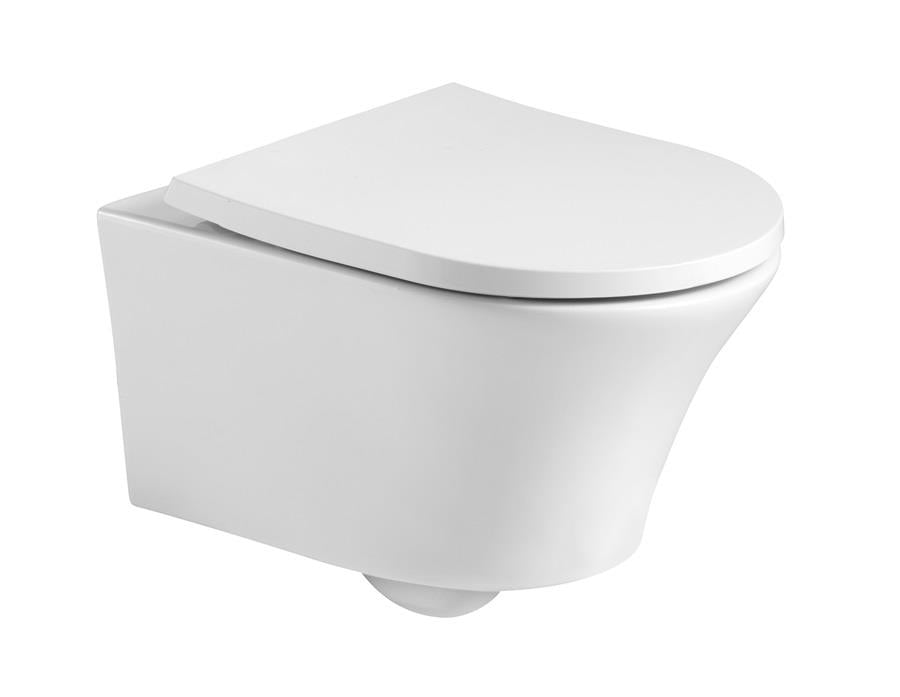 Aquarius K-Series Rimless Wall Hung Toilet and Soft Close Seat AQKS539