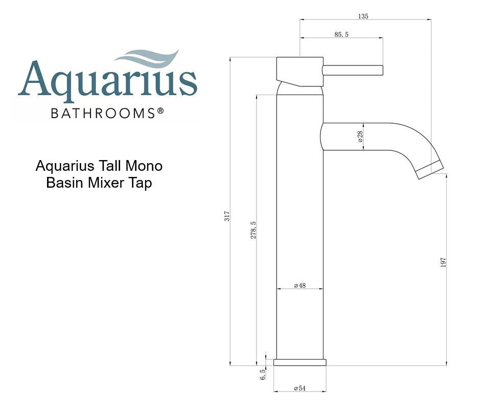 Aquarius Zanelli Tall Basin Mixer Tap