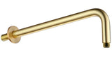 Aquarius RainLux 300MM Round Wall Shower Arm Brushed Brass AQRL01BB