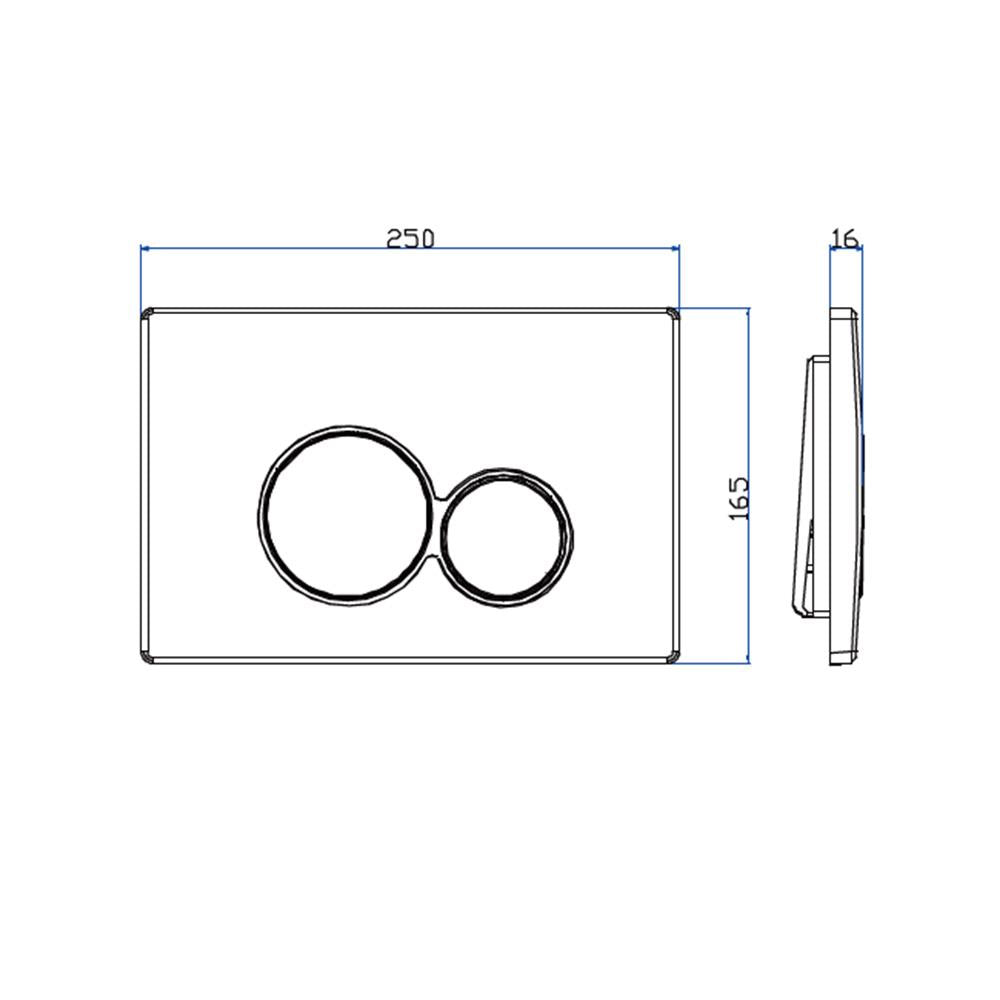 Aquarius Raleigh Round Button Flush Plate