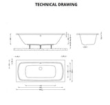 Aquarius Agar Double Ended Reinforced Bath