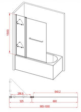 Aquarius LevAqua Deluxe Two Panel Folding Bath Screen Chrome AQLA0098